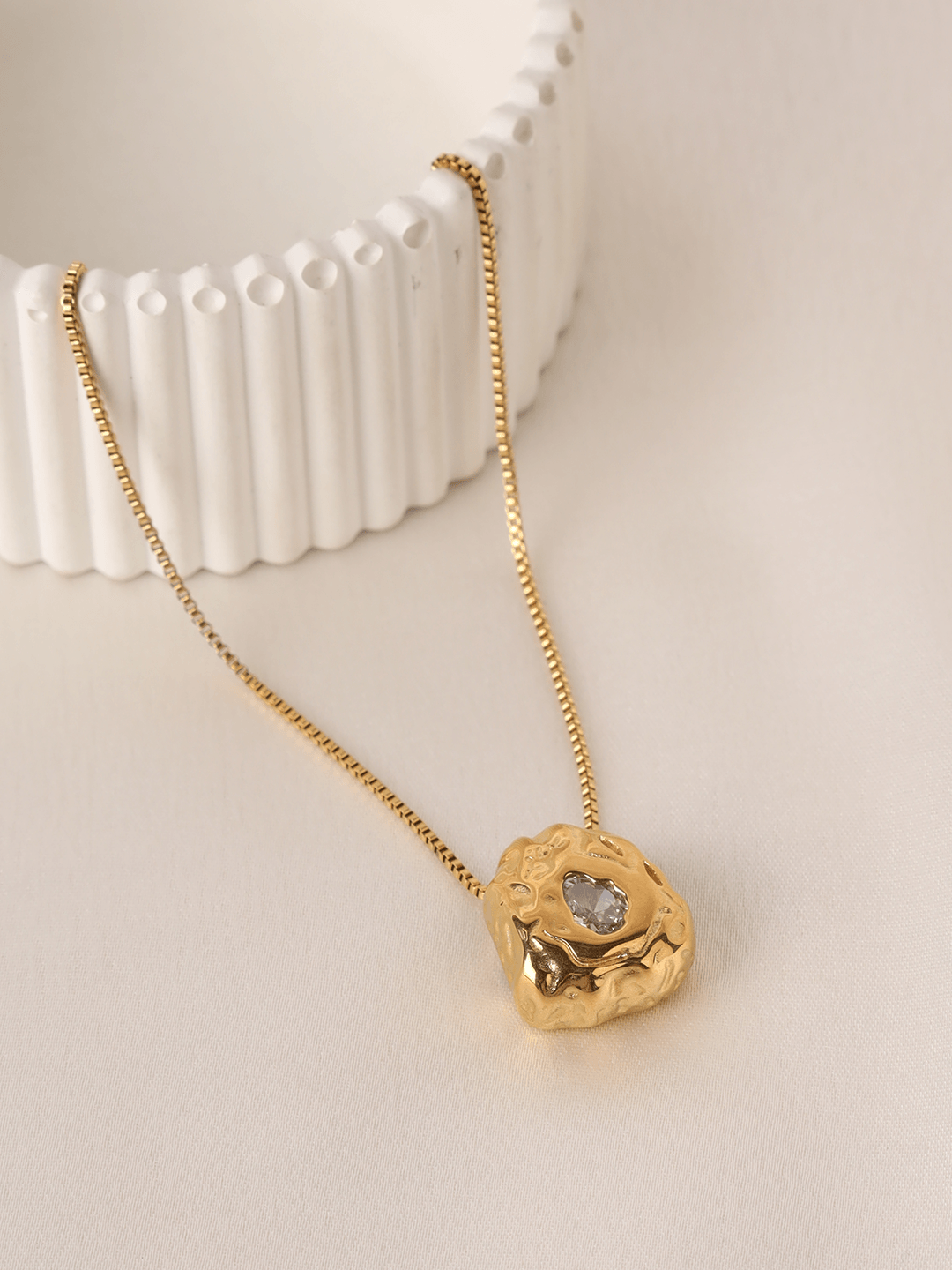 Rock Cz Studded Necklace