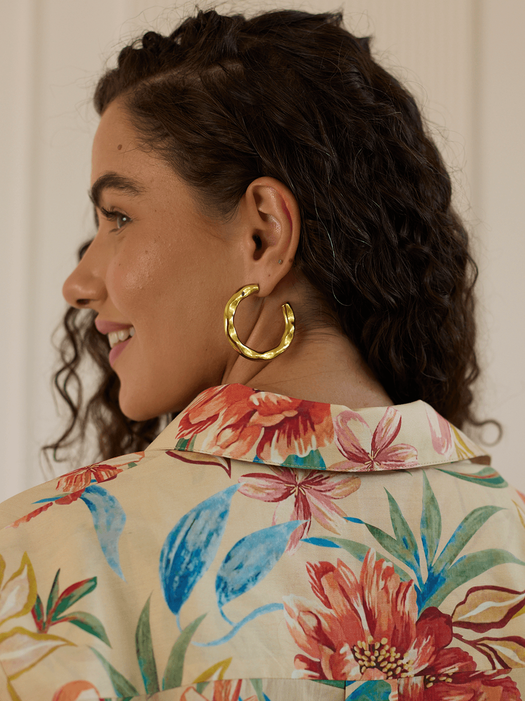 XL Hammered Hoops