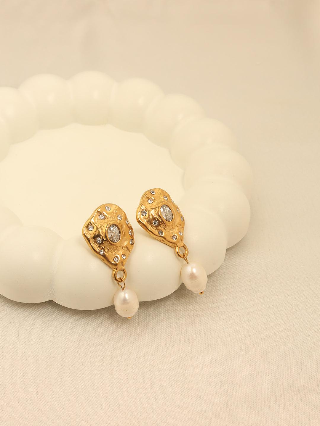 Coral Cz Earrings