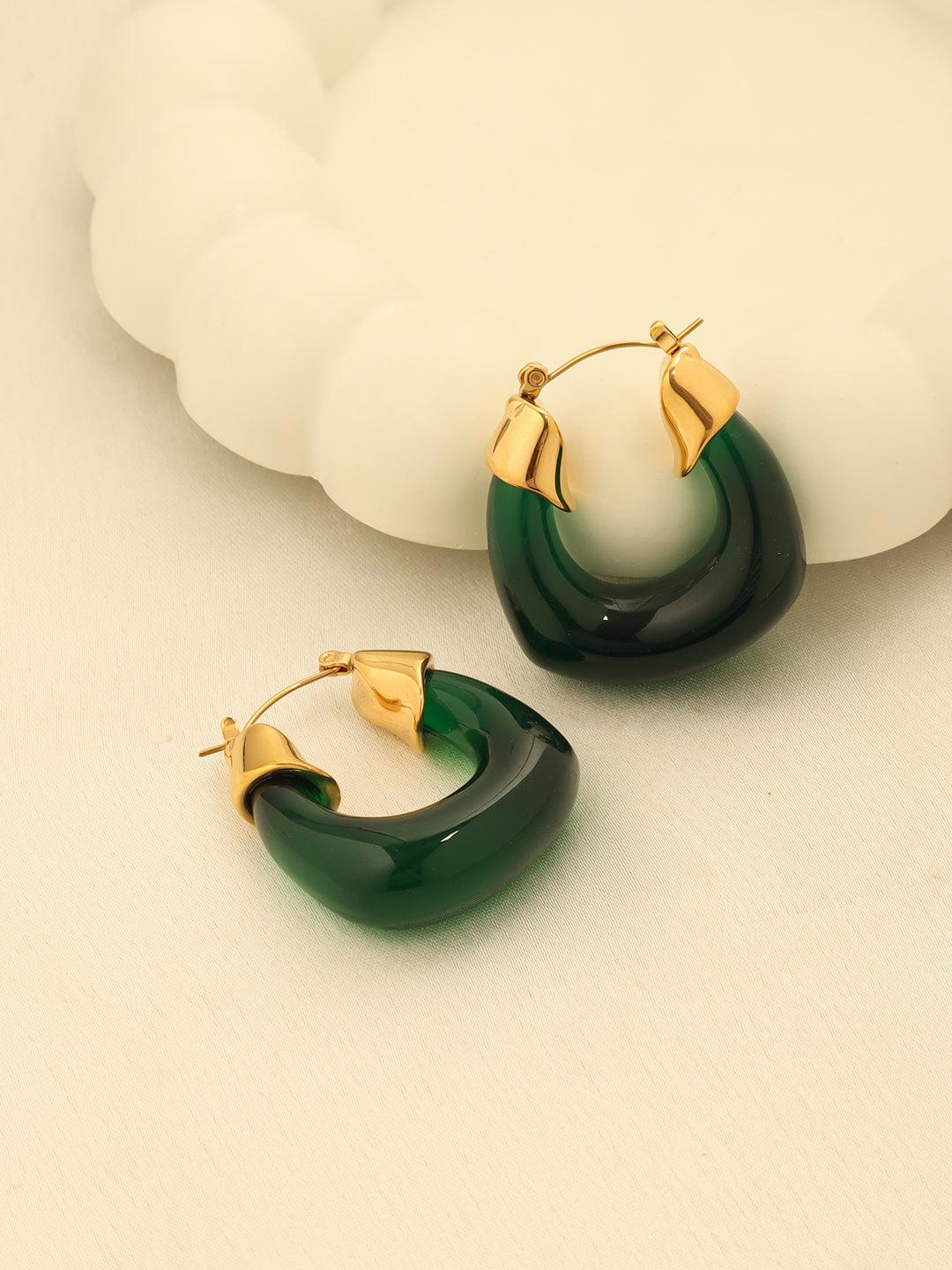 Green Resin Hoops