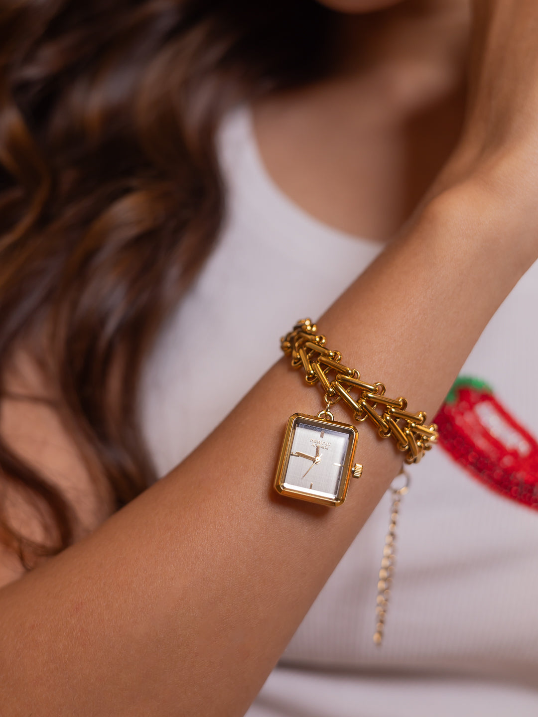 Locket Charm Gold Watch