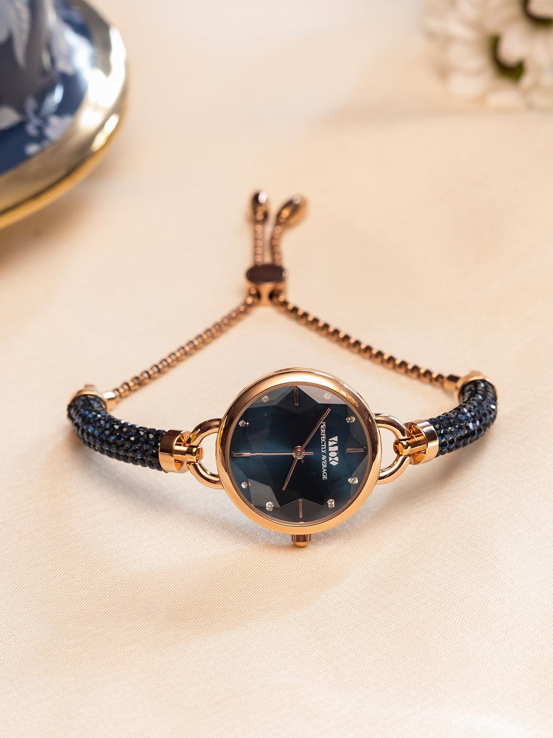 Crystal Slider Watch - Blue