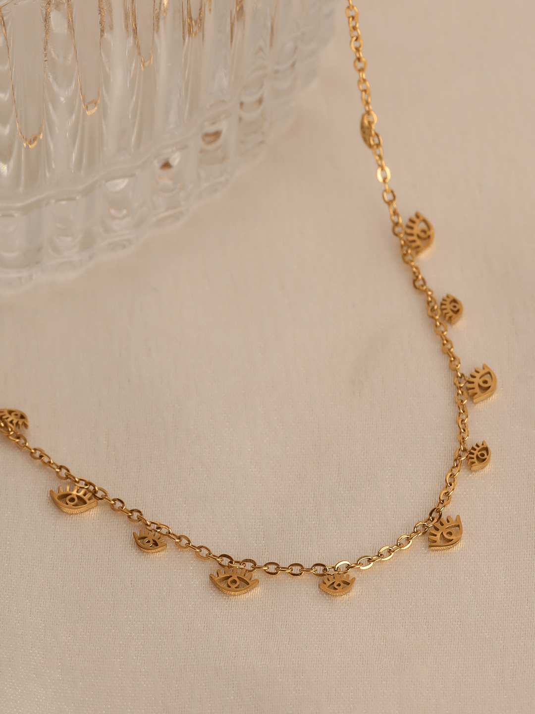 Evil Eye Charm Dainty Necklace