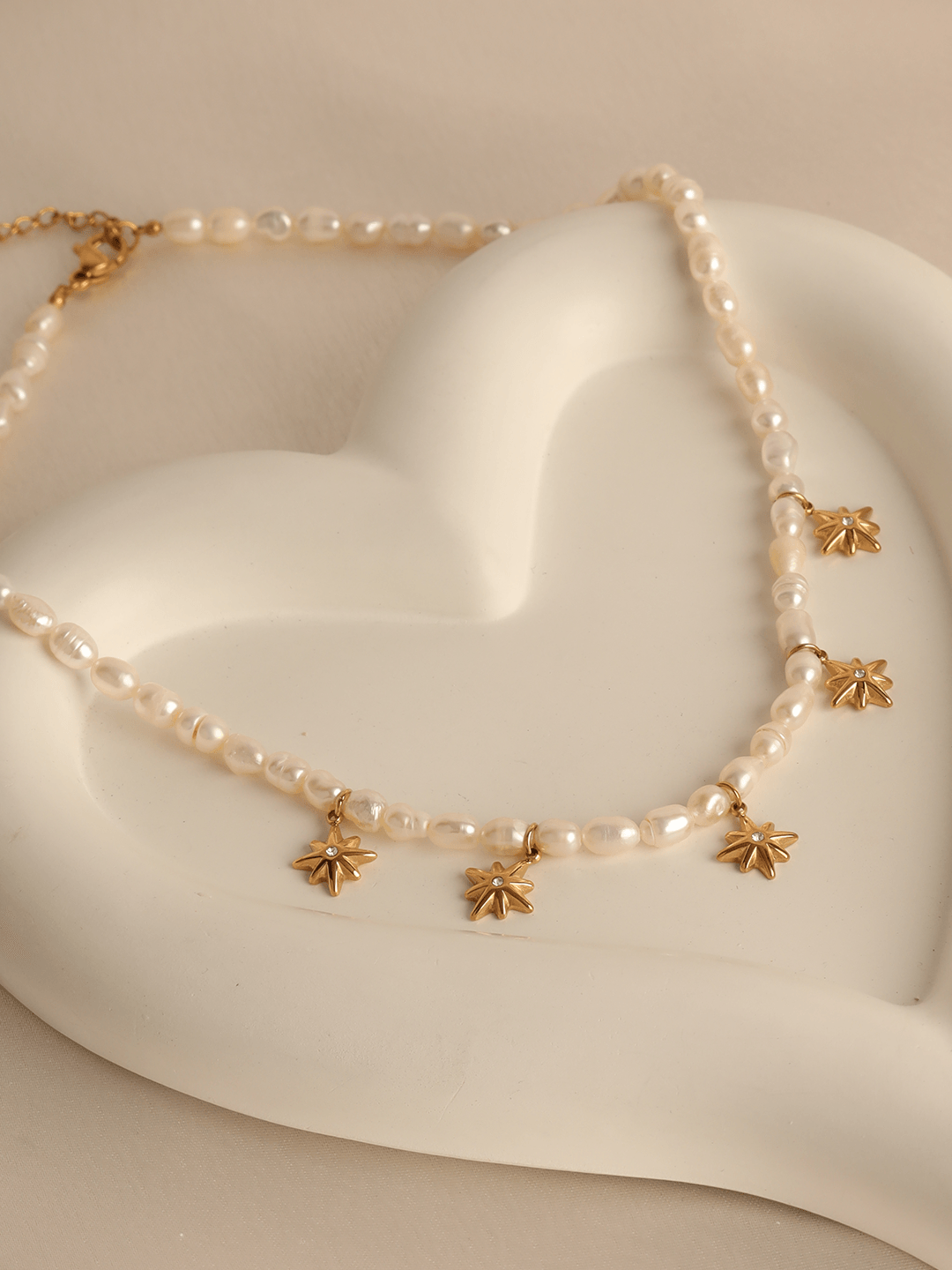 Pearl With Celestrial Charm Necklace