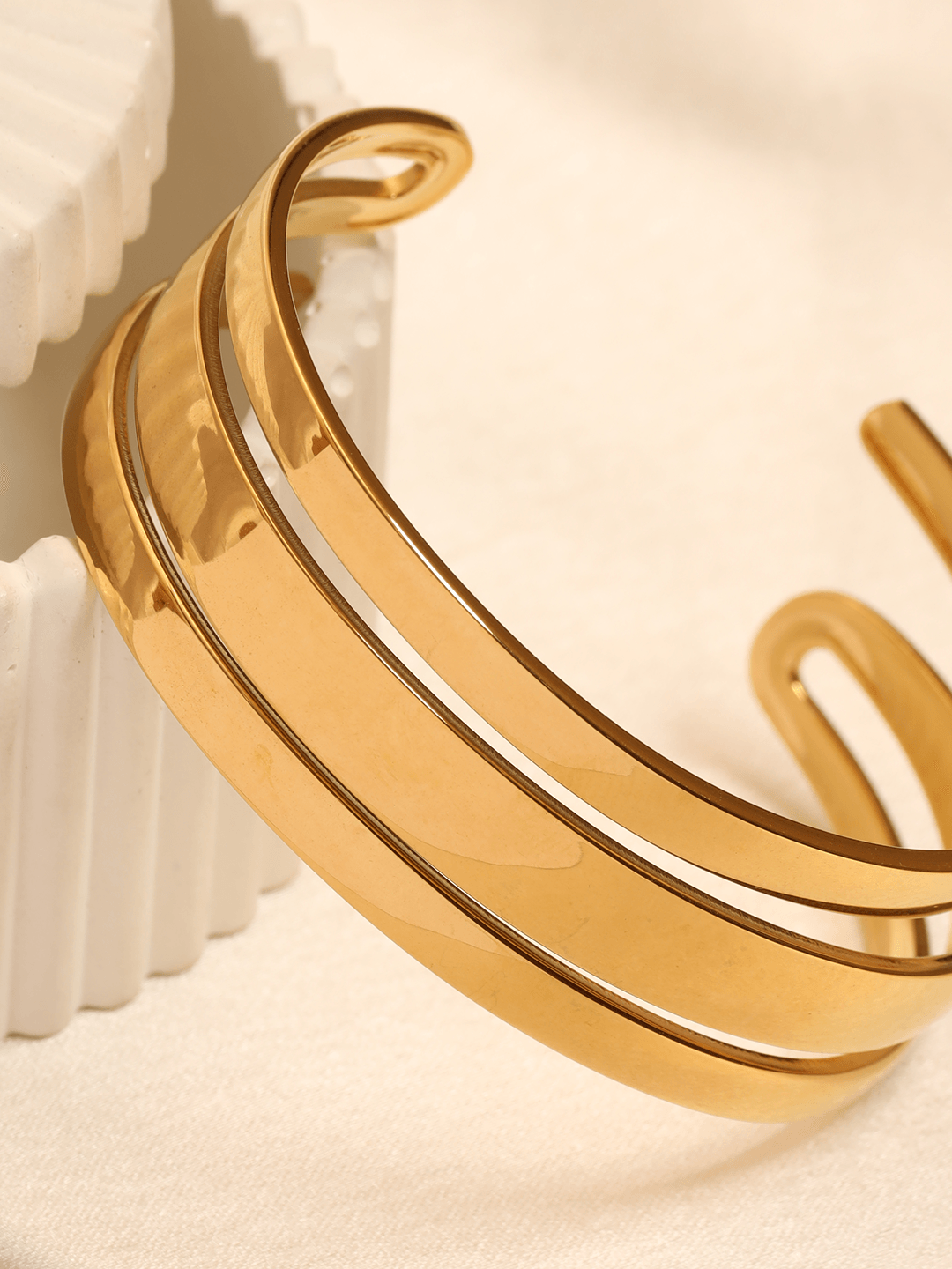 Three-layer Open Cuff Bracelet