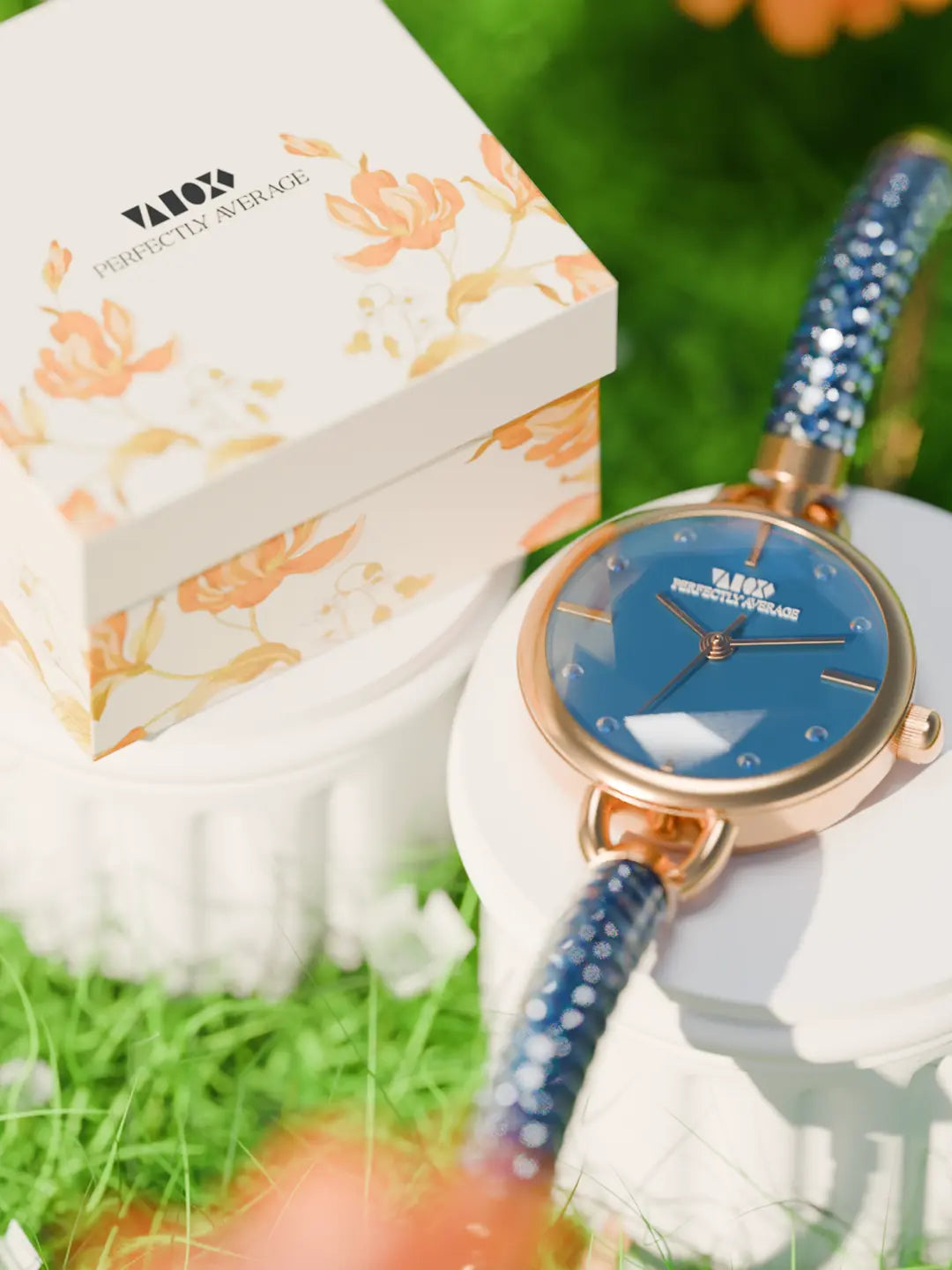 Crystal Slider Watch - Blue