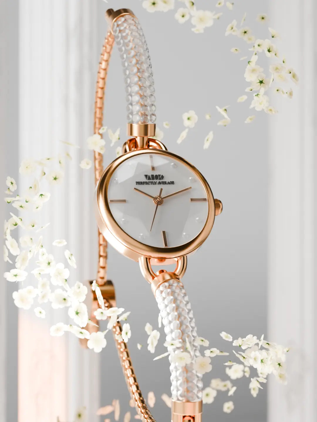 Crystal Slider Watch - White