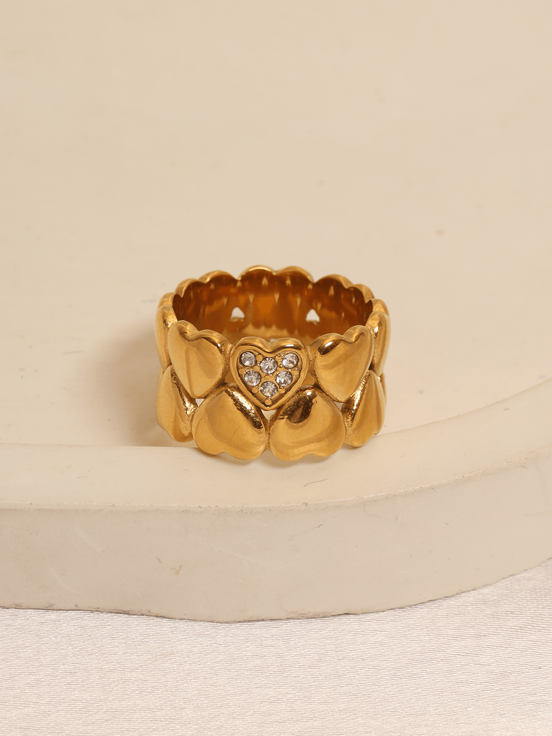 Heart Double Layer Ring