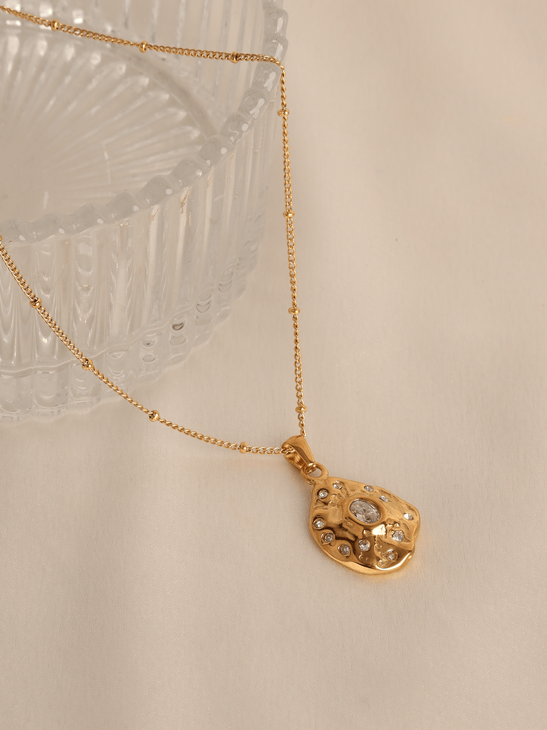 Coral Cz Necklace