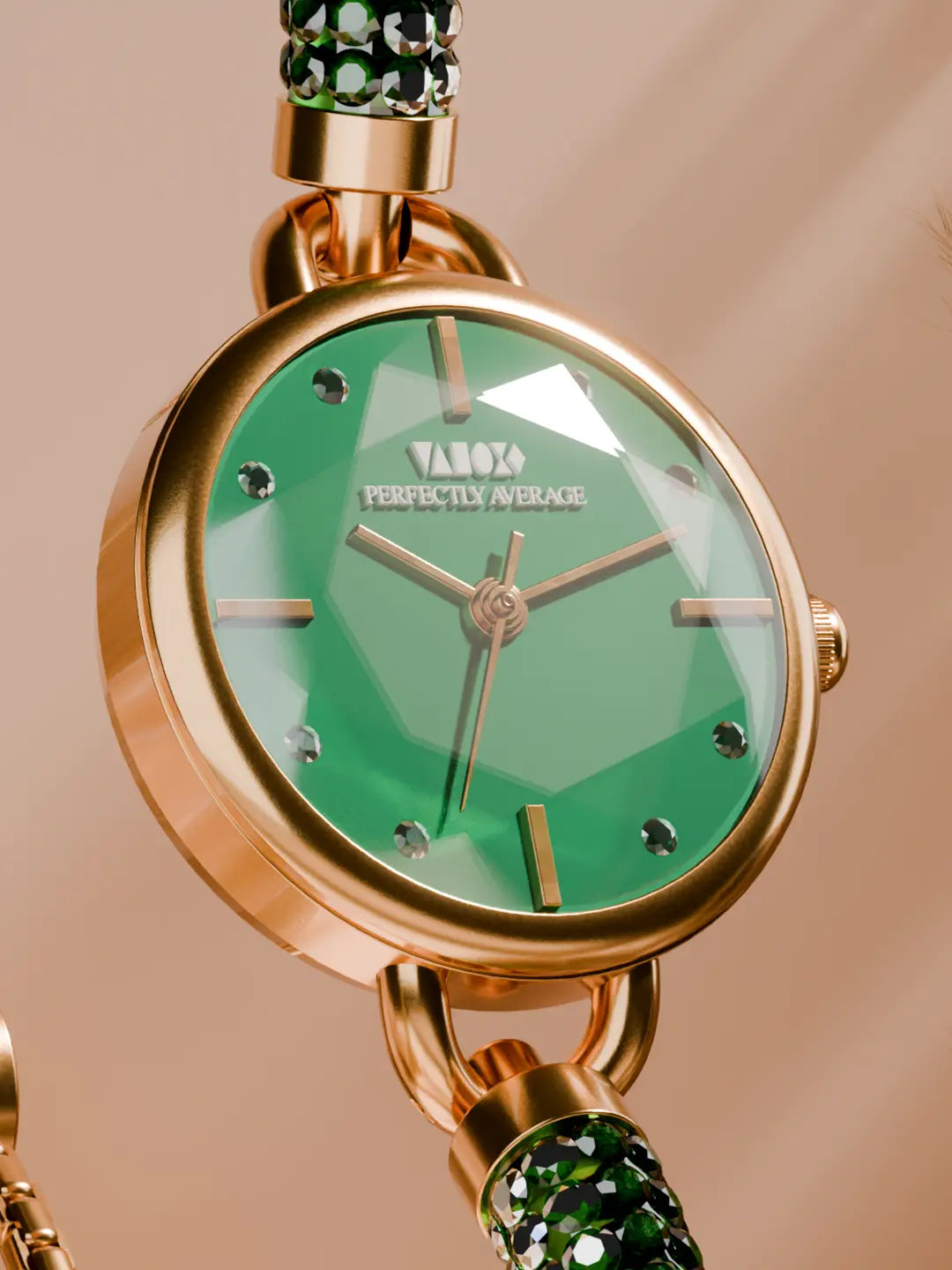 Crystal Slider Watch - Green