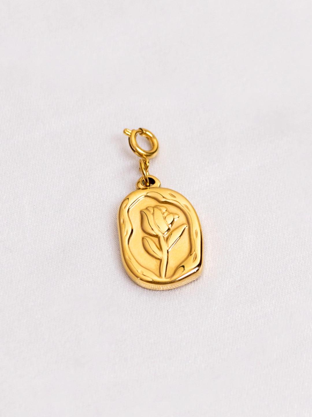 Embossed Flower Charm