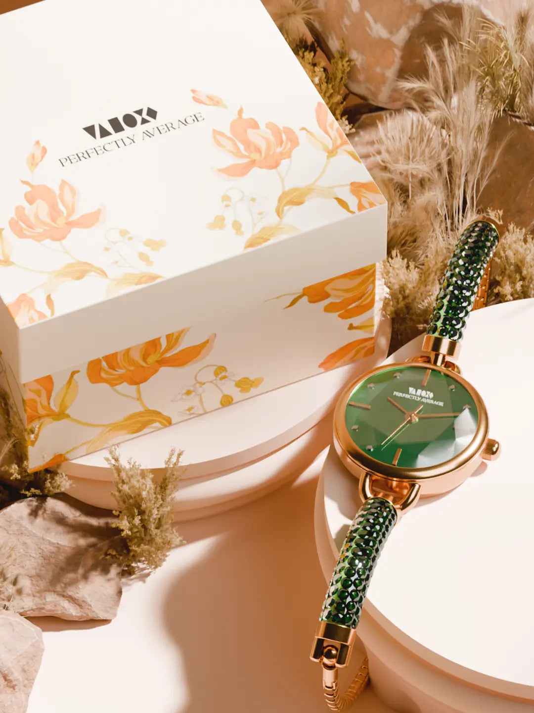 Crystal Slider Watch - Green