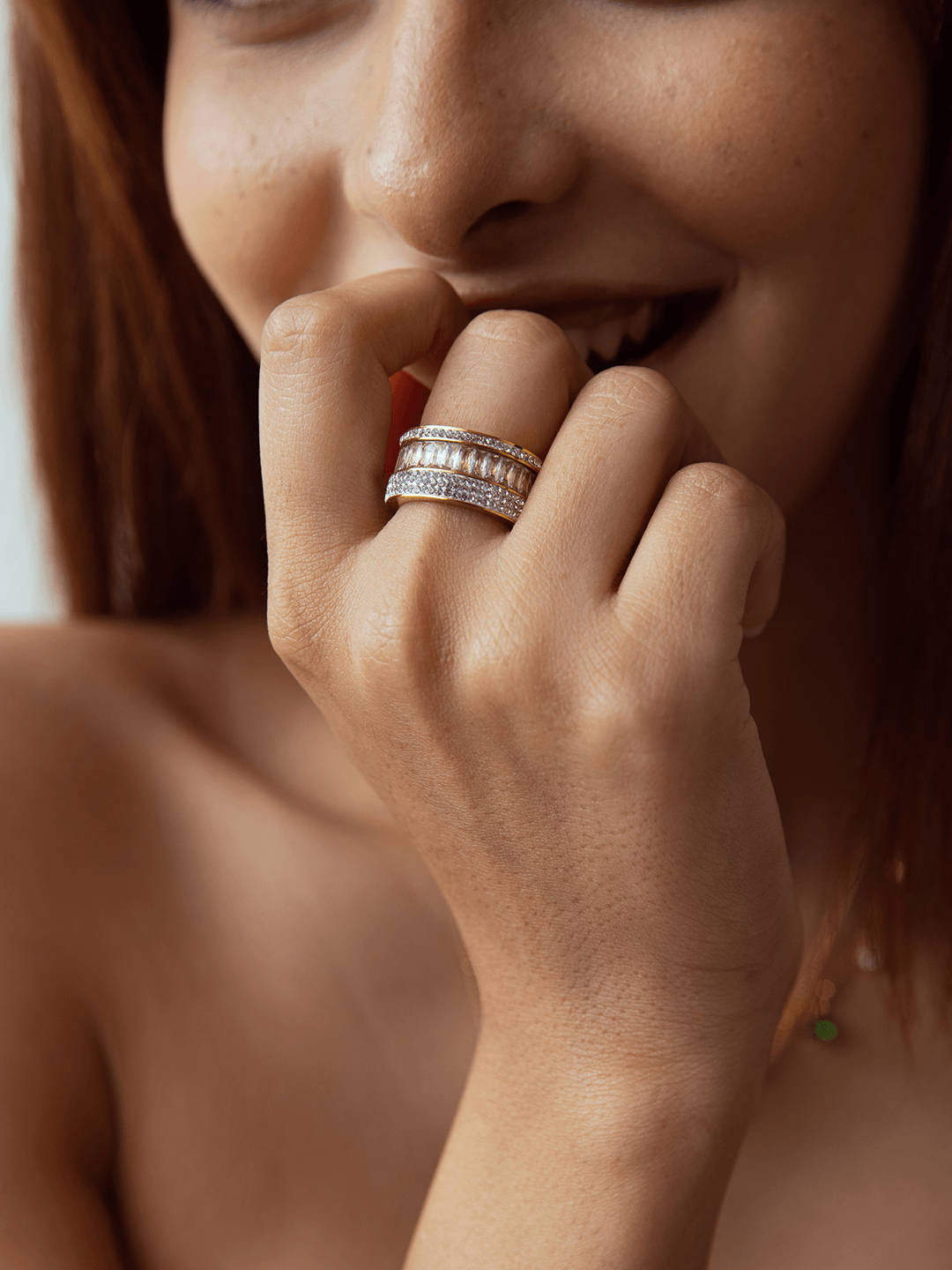 CZ Studded 3in1 Ring