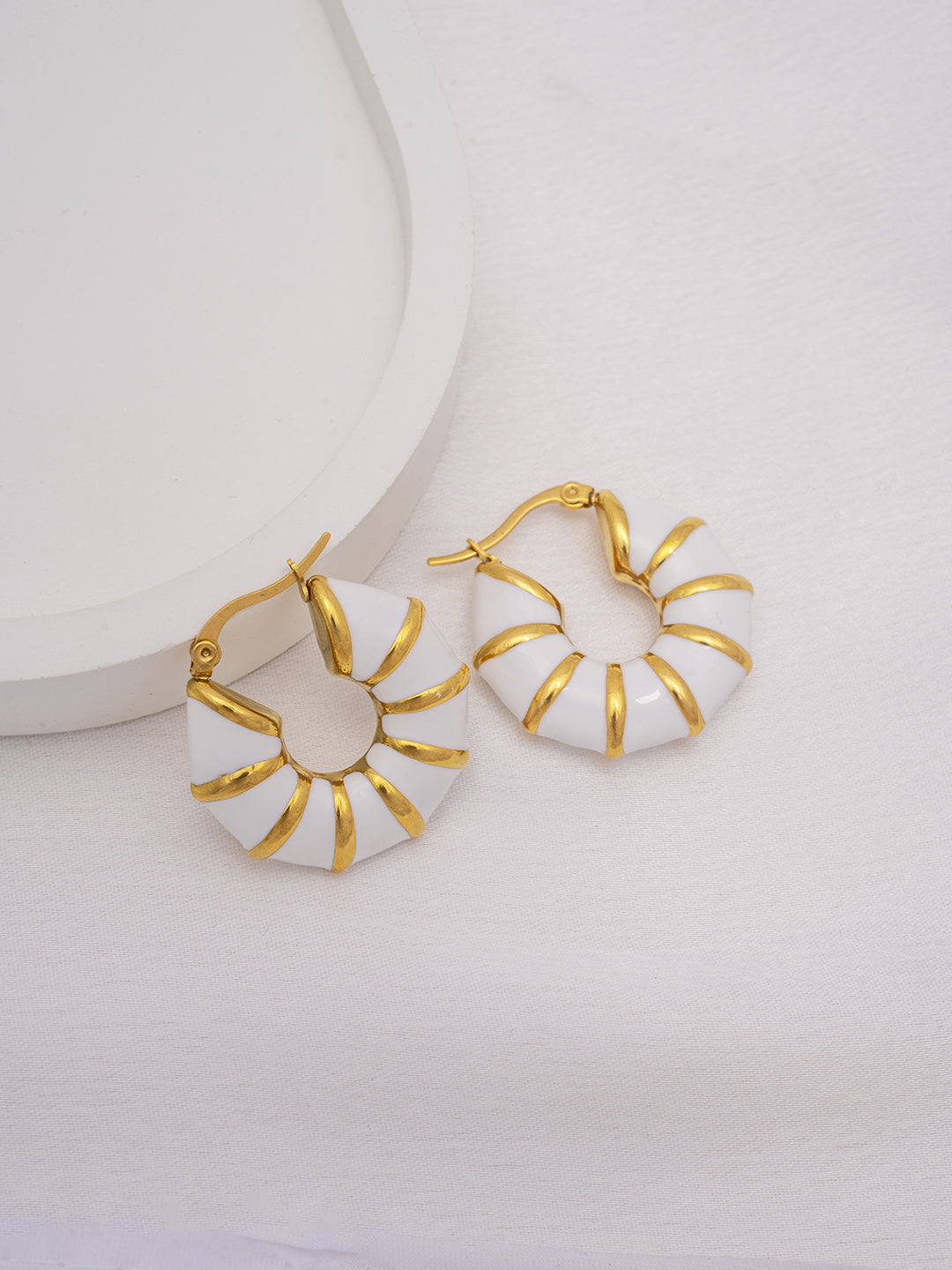 Bold White hoops