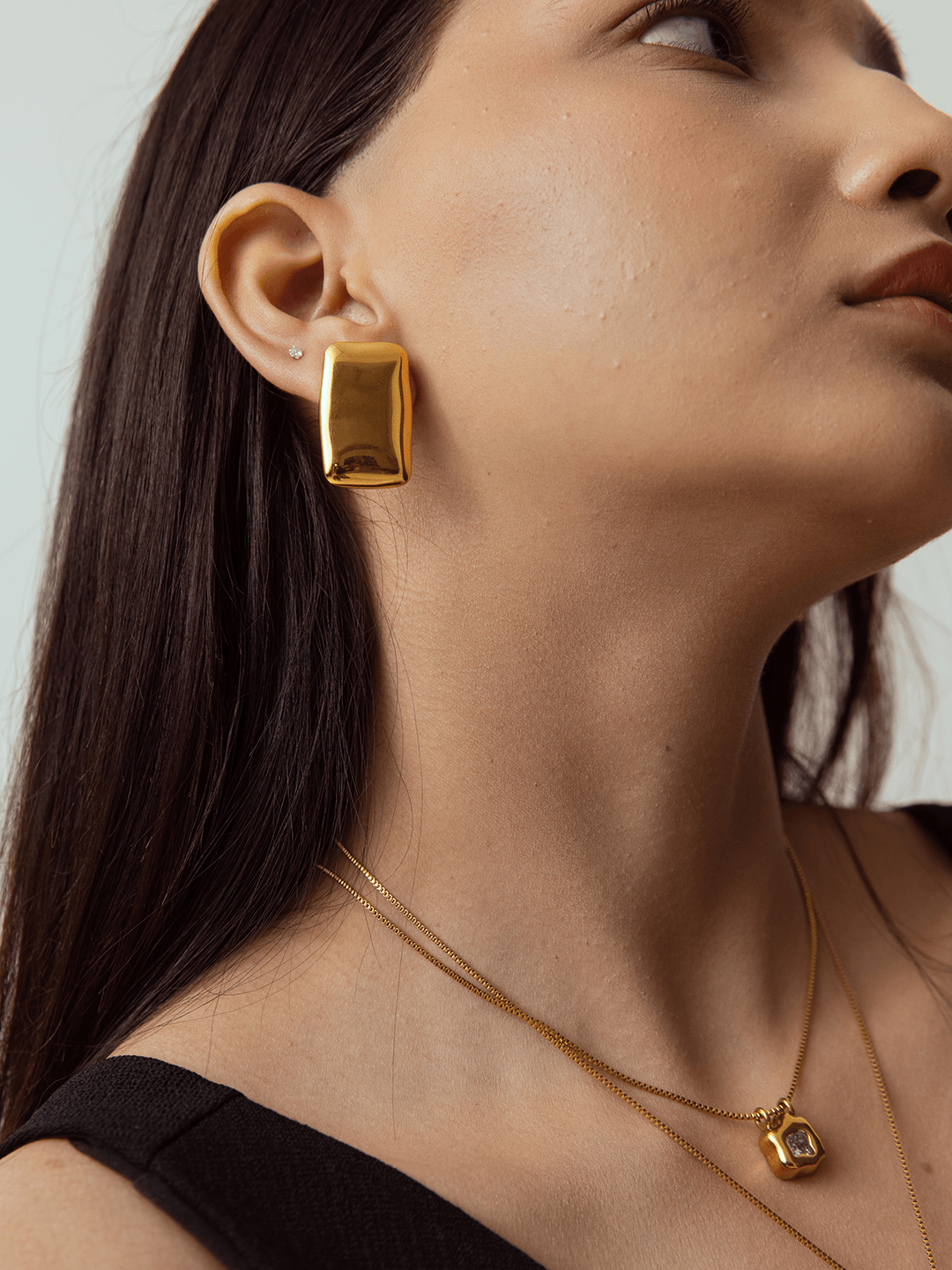 Rectangle Studs Gold