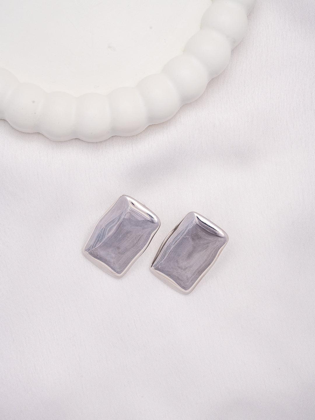 Rectangle Studs Silver