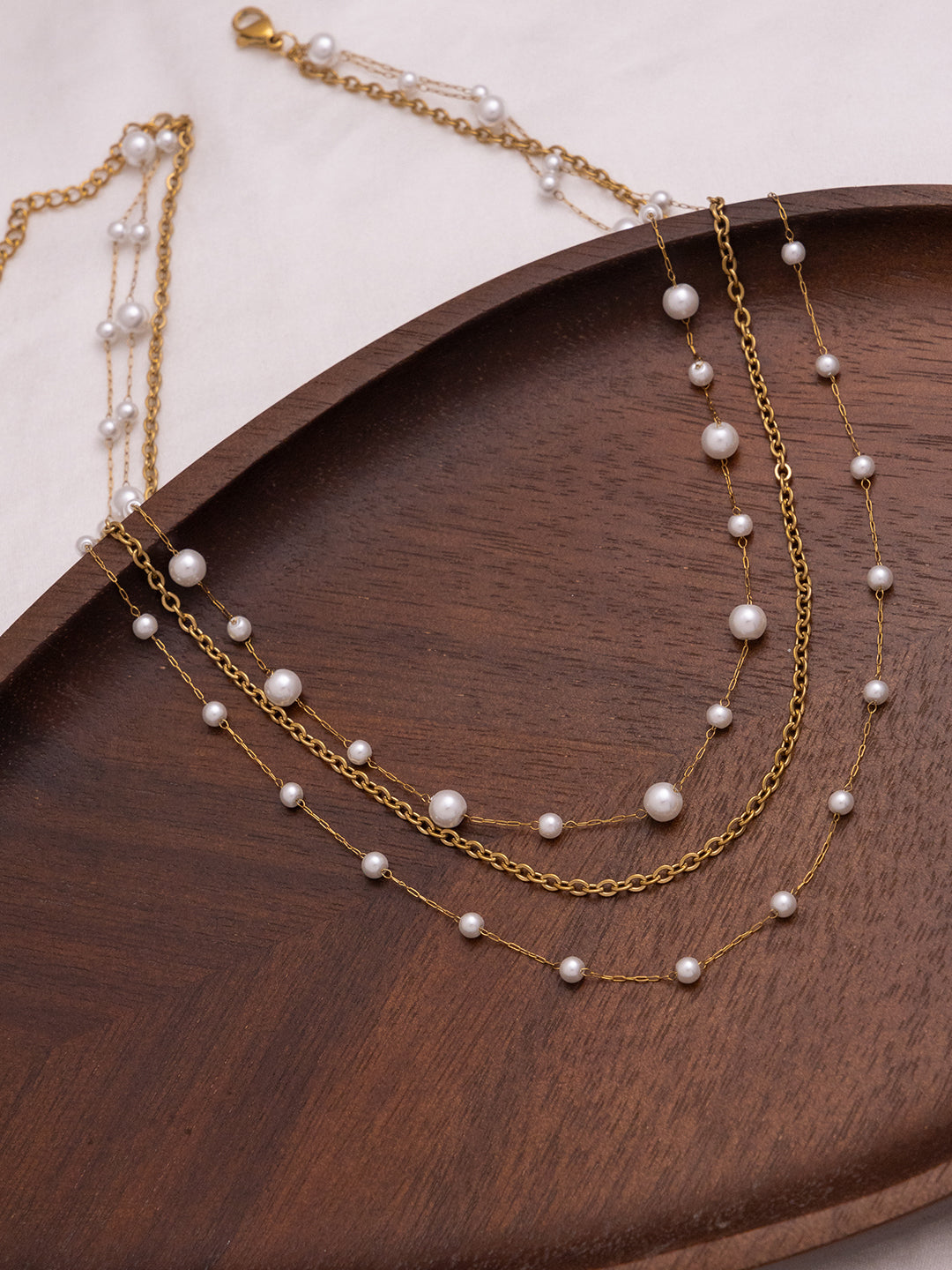 3 Layer Pearl Necklace