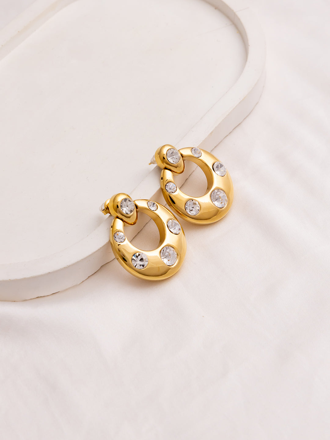 Cz Chunky Drop Studs