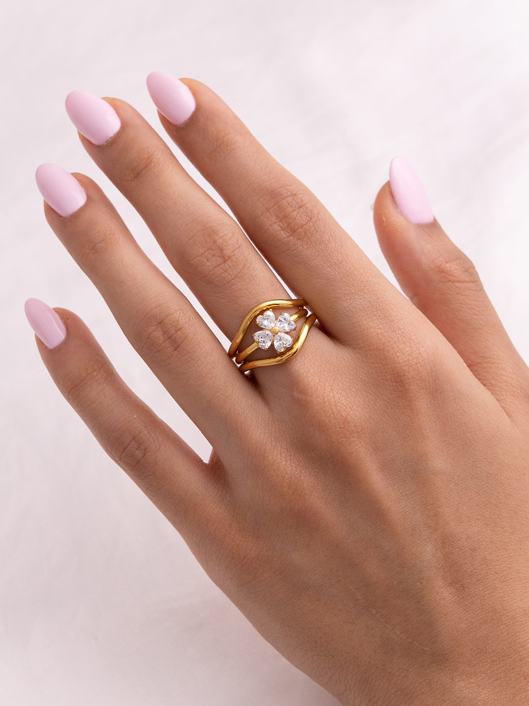 3 Layer Flower Stack Ring