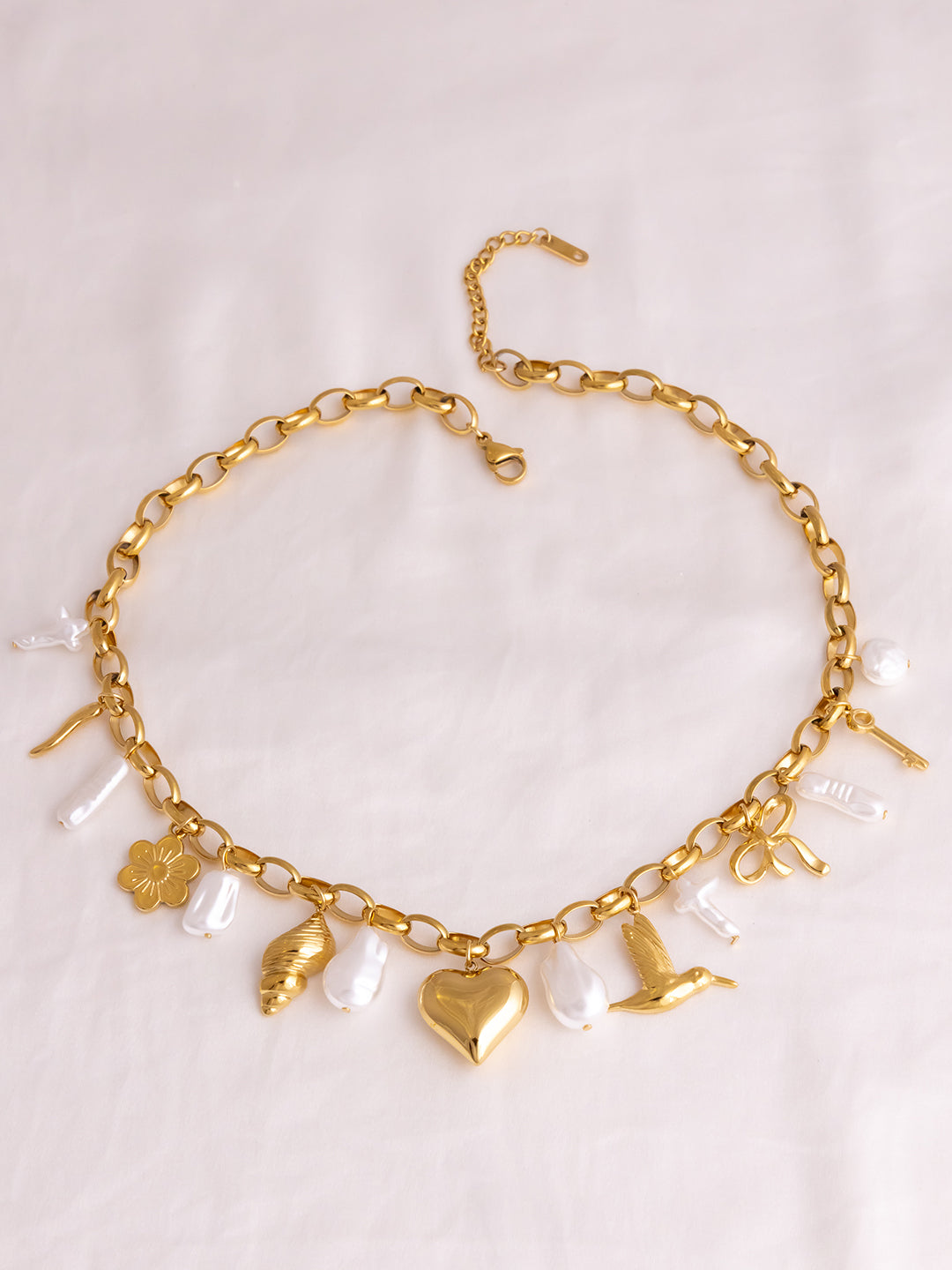 Water Pearl Charms Necklace