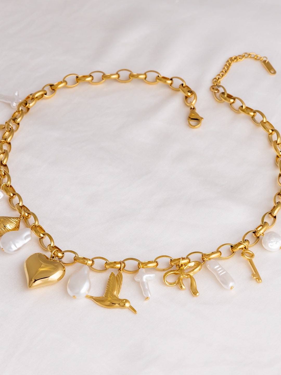 Water Pearl Charms Necklace