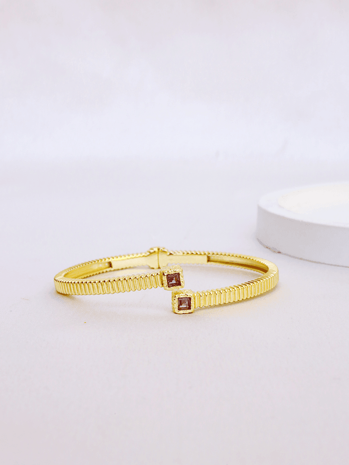 Amethyst Textured Bracelet - Perfectly Average