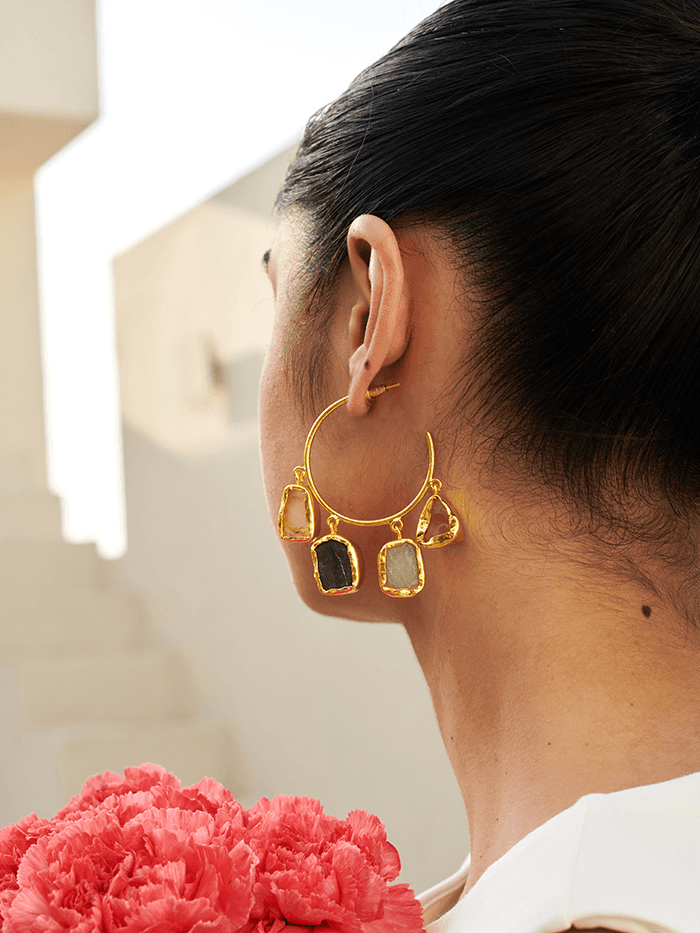 Asaira Stone Hoops - Perfectly Average