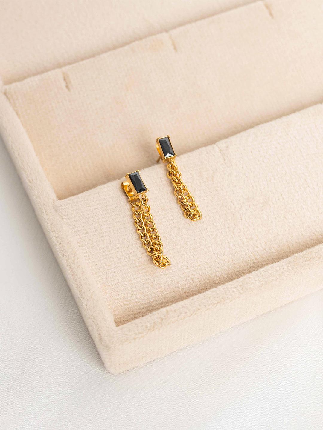 Black Chain Earrings - Perfectly Average
