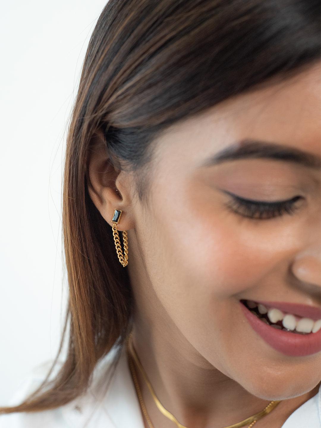 Black Chain Earrings - Perfectly Average