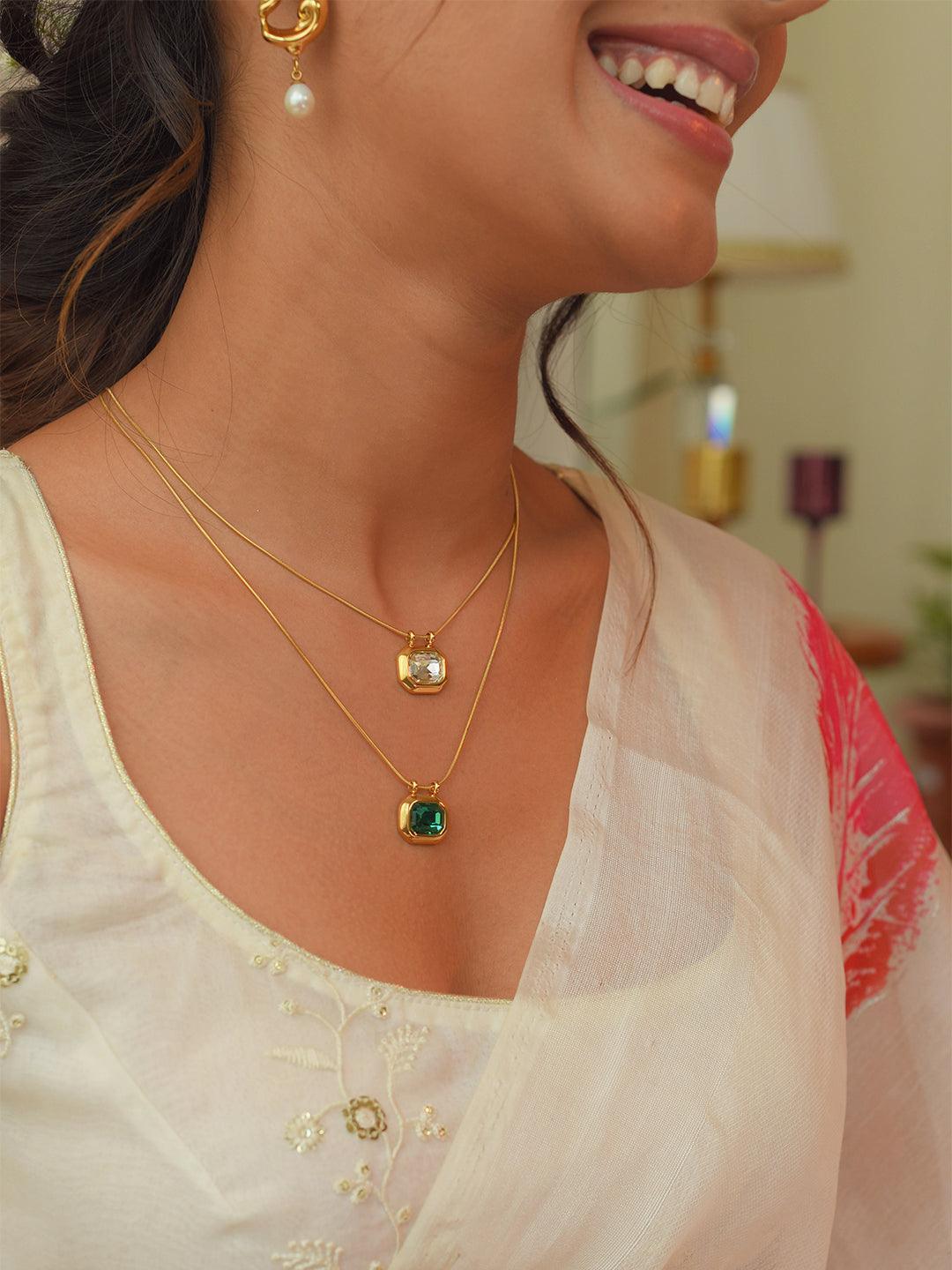 Clear Pendant Necklace - Perfectly Average