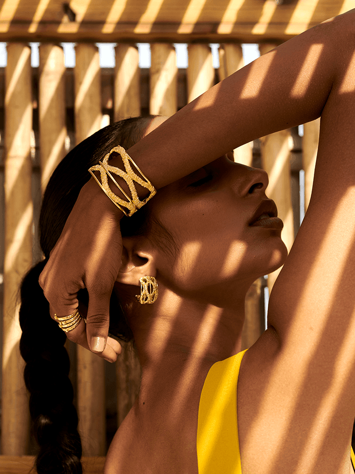 Large Textured Cuff Bracelet - Perfectly Average