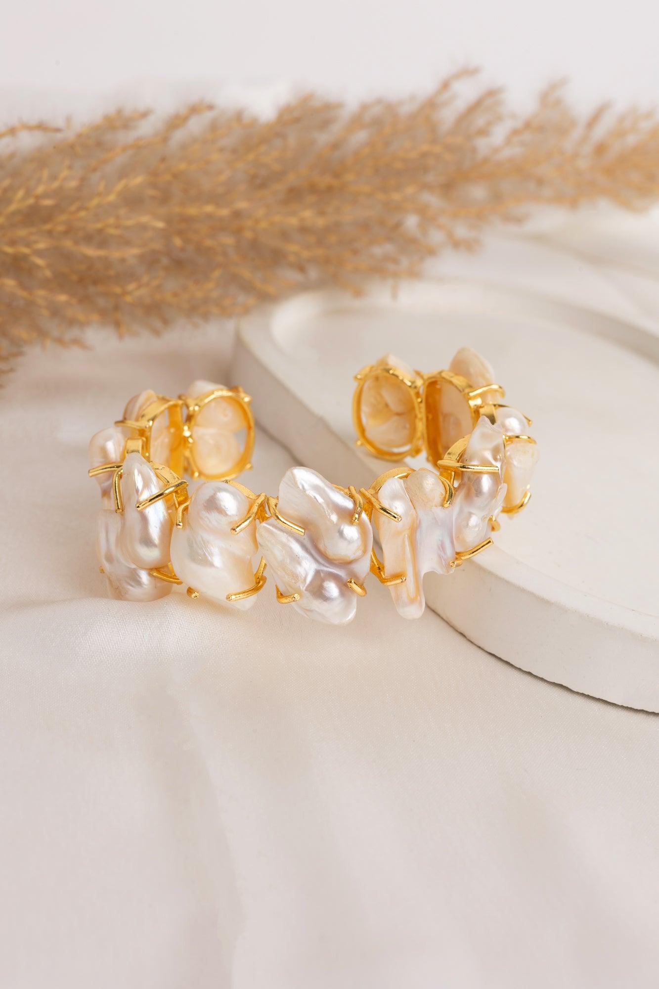 Liana Pearl Cuff Bracelet - Perfectly Average