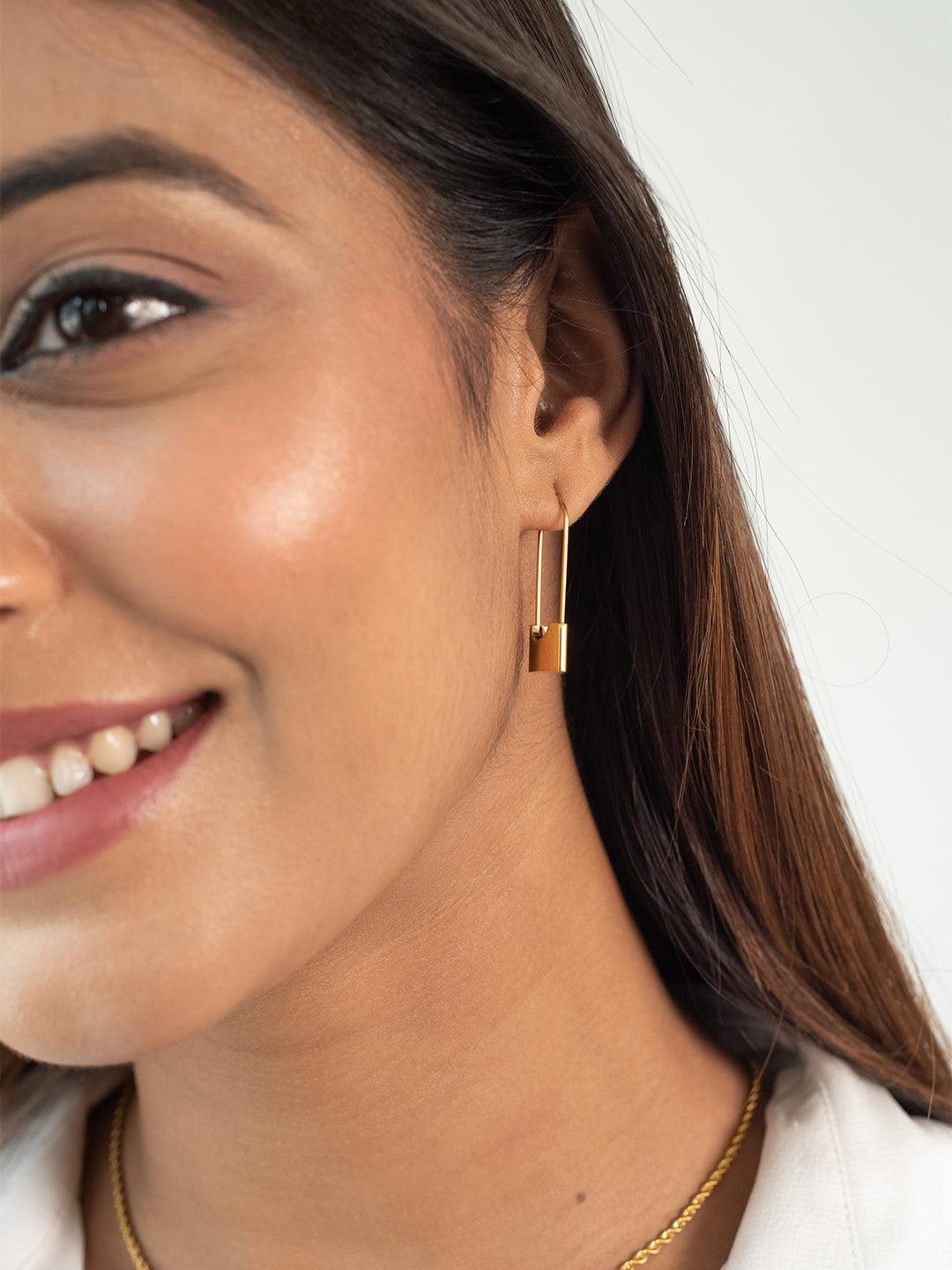 Padlock Hoop Earrings - Perfectly Average