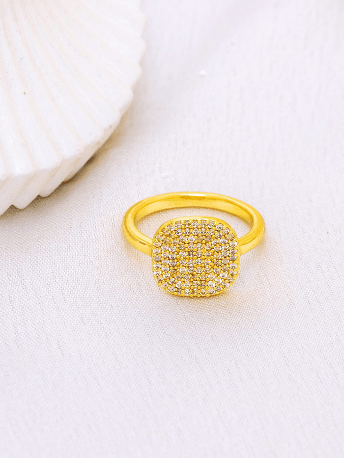 Pave Signet Diamond Ring - Perfectly Average