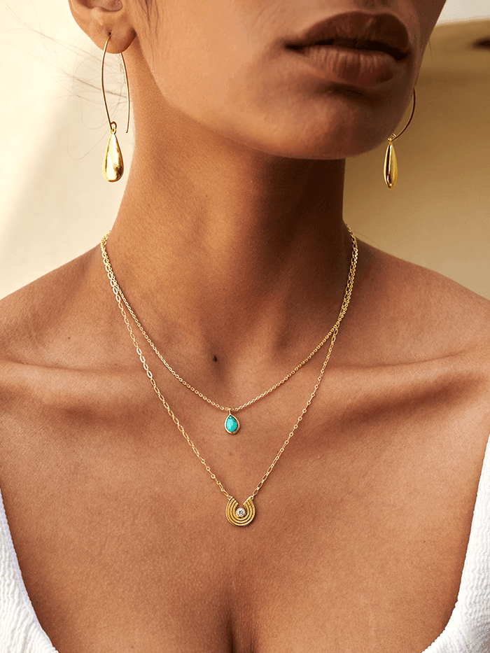 Turquoise Layered Necklace - Perfectly Average