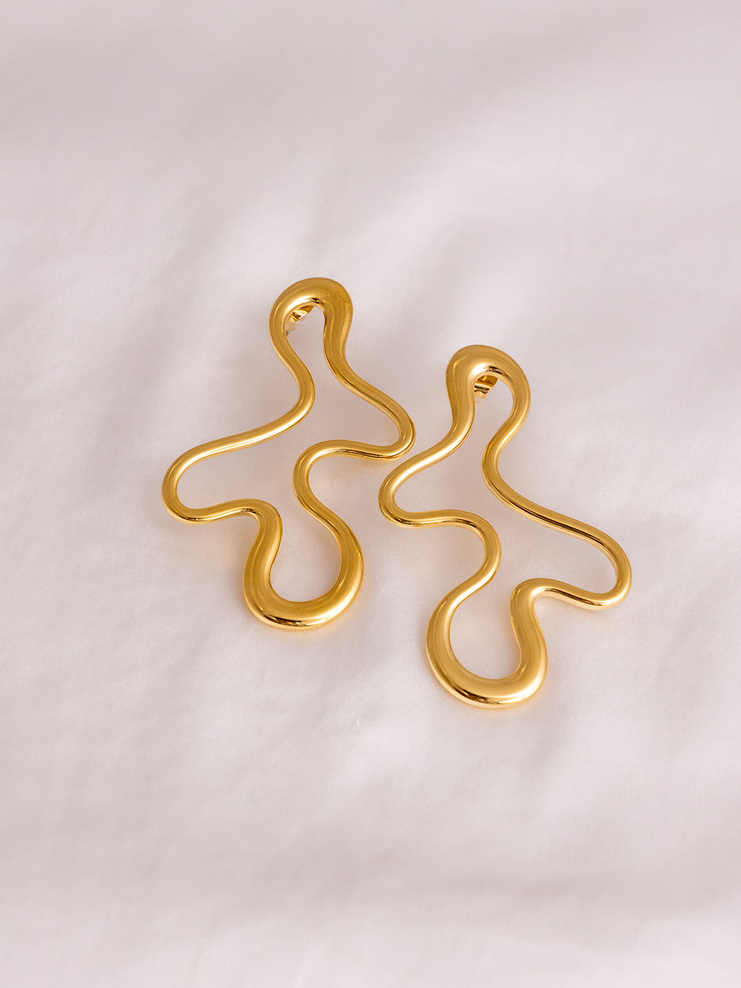 Algae Gold Earring