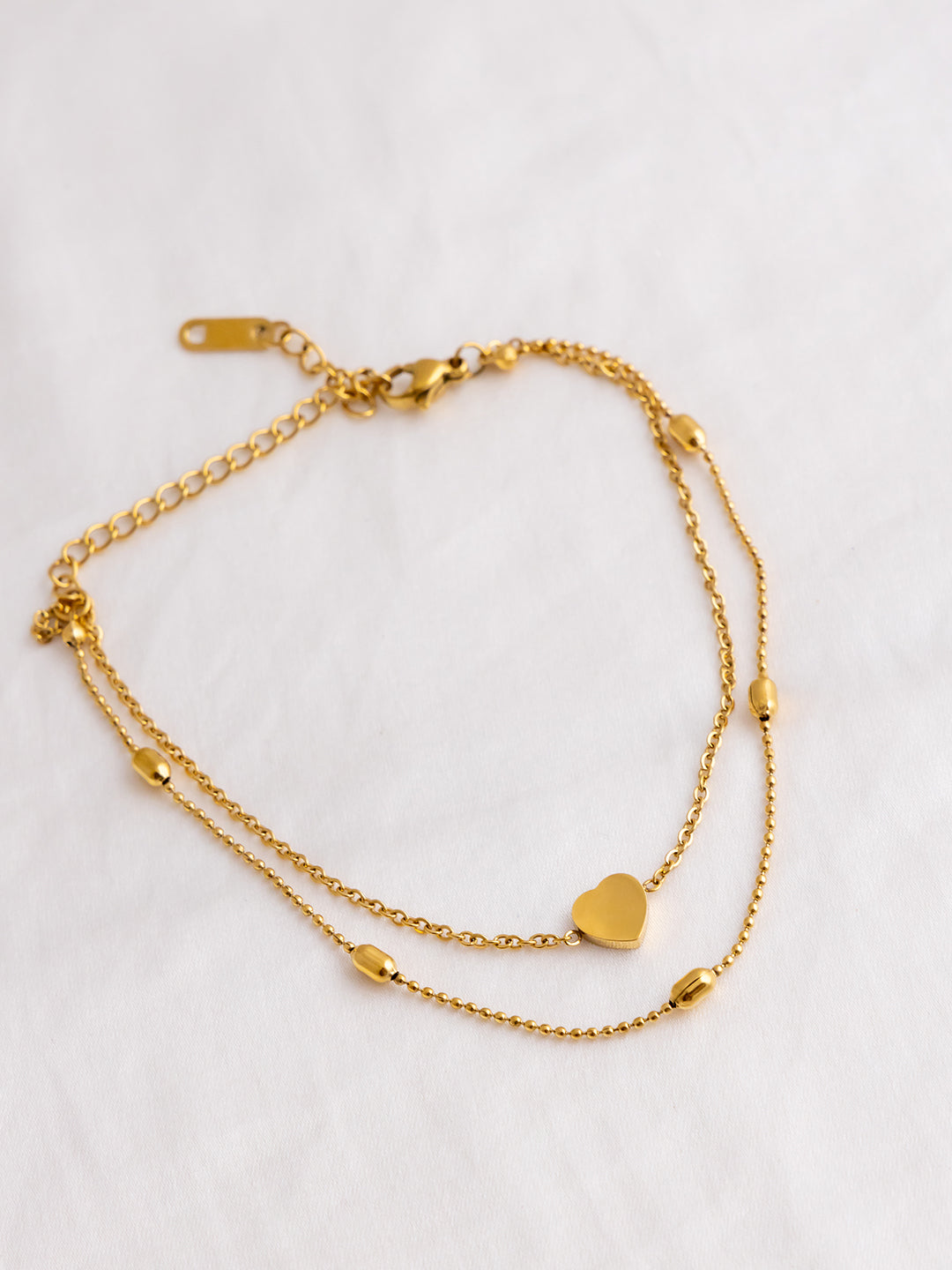 Dainty Heart Charm Bracelet