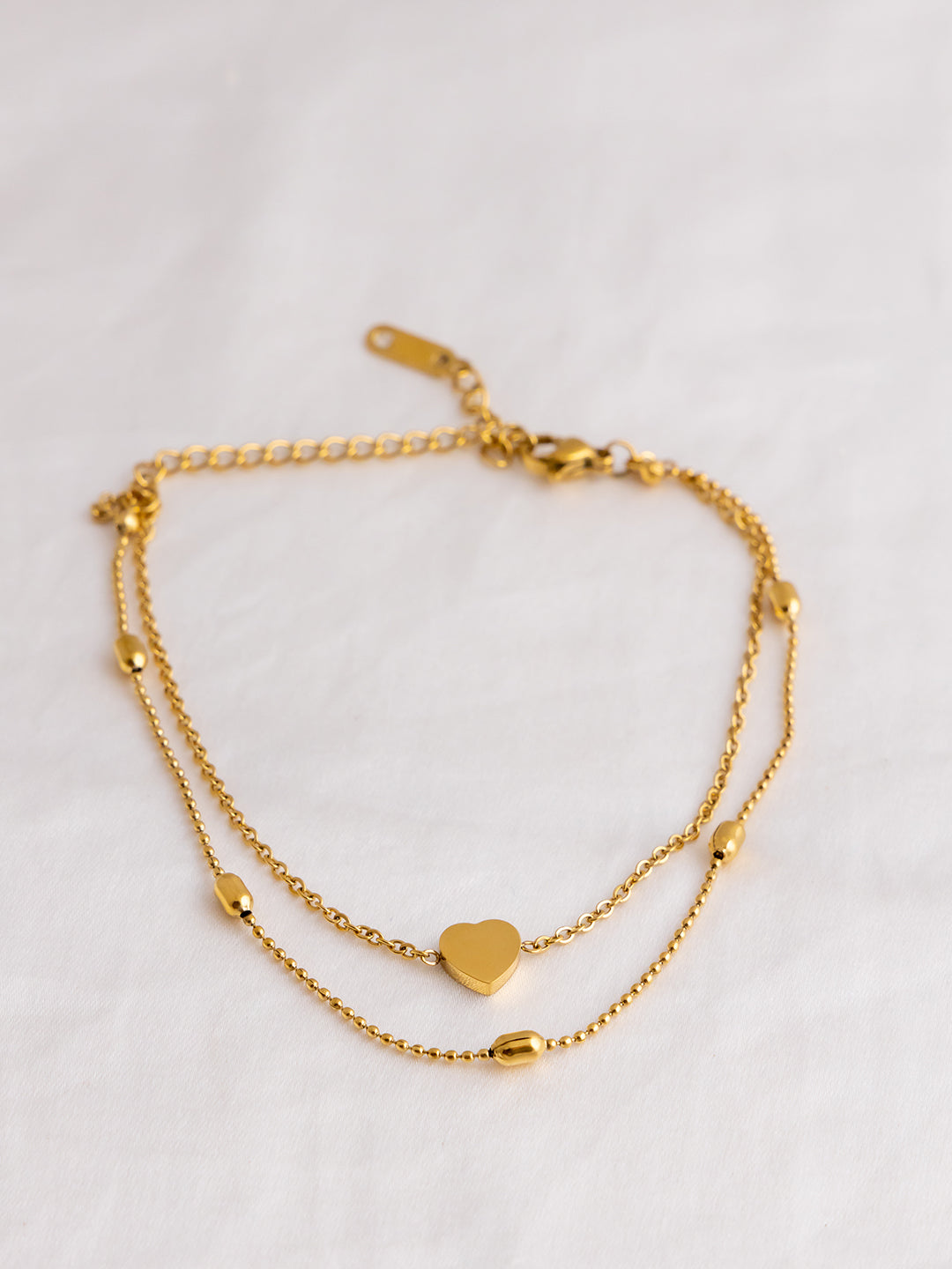 Dainty Heart Charm Bracelet