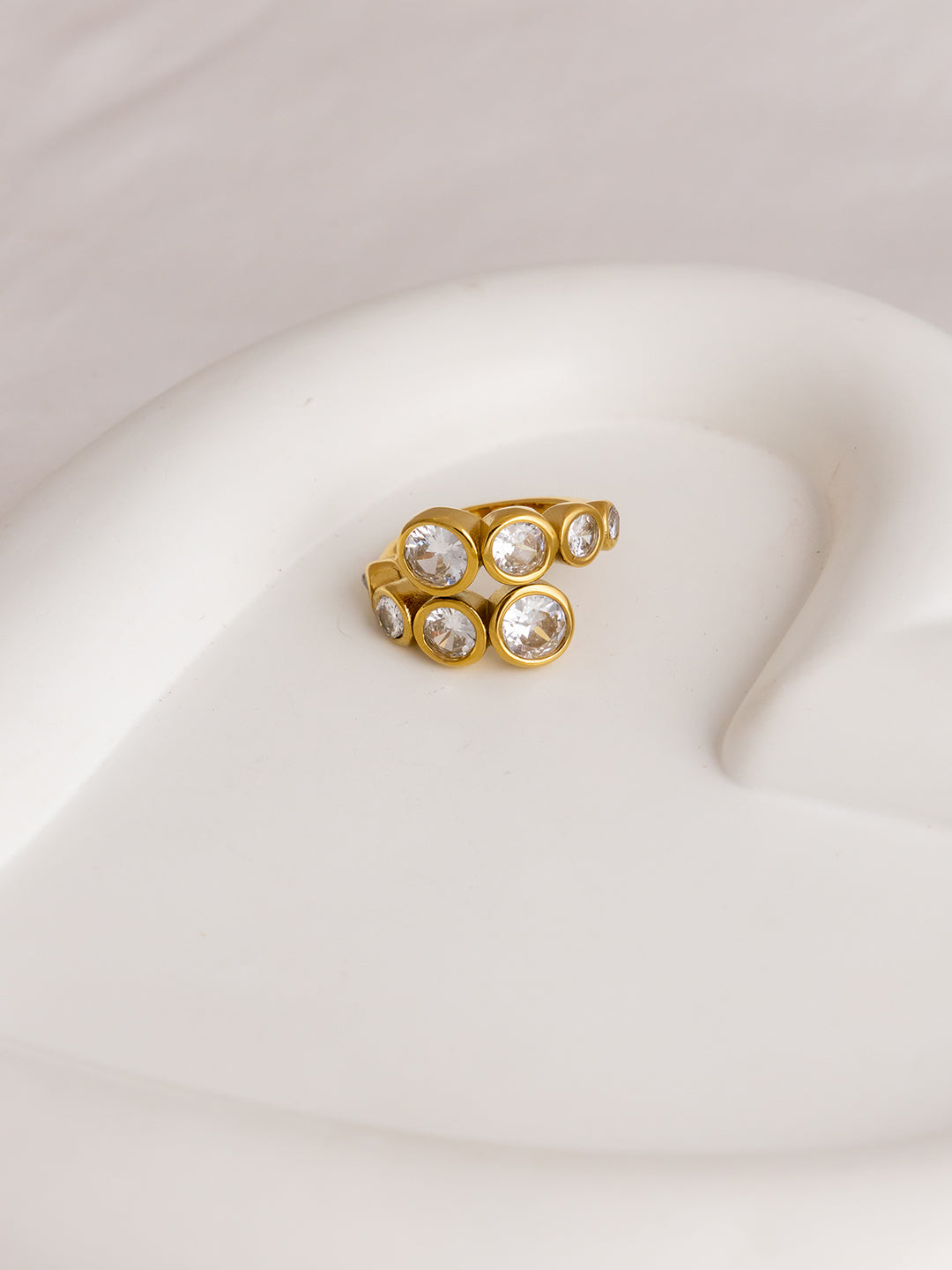 Chunky Cz Circular Ring