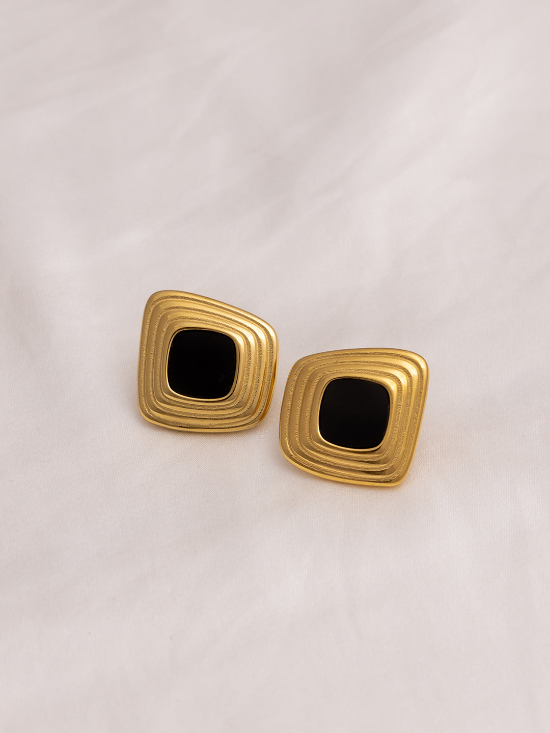 Black Onyx Square Studs