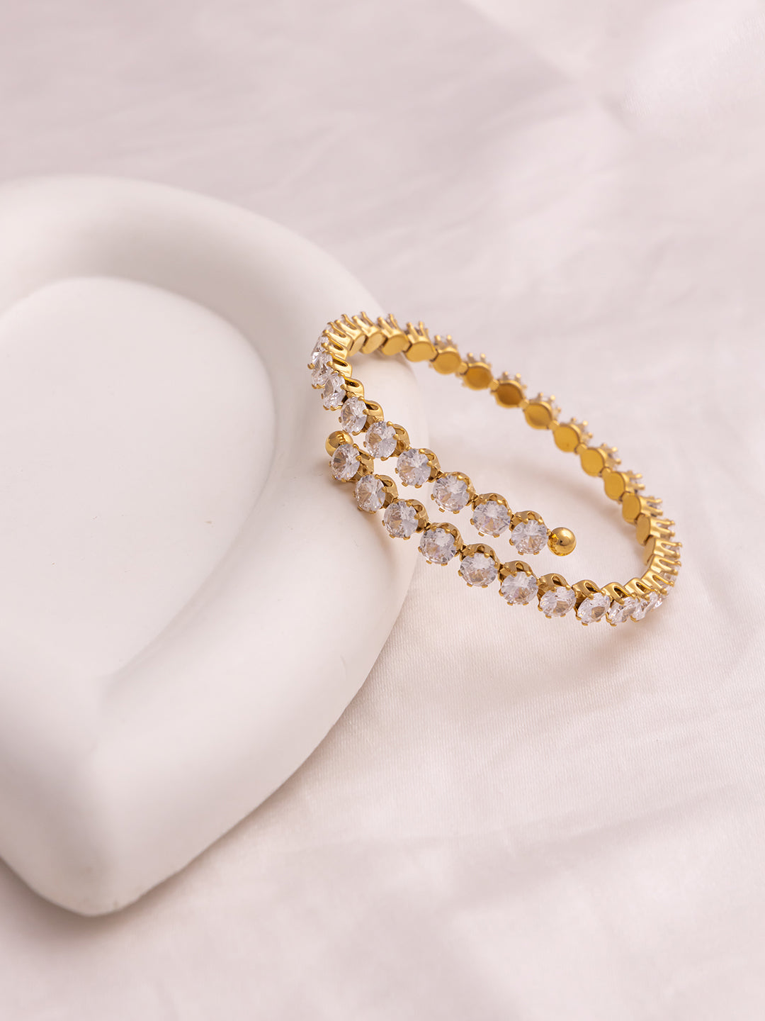 Chunky Adjustable Cz Bracelet
