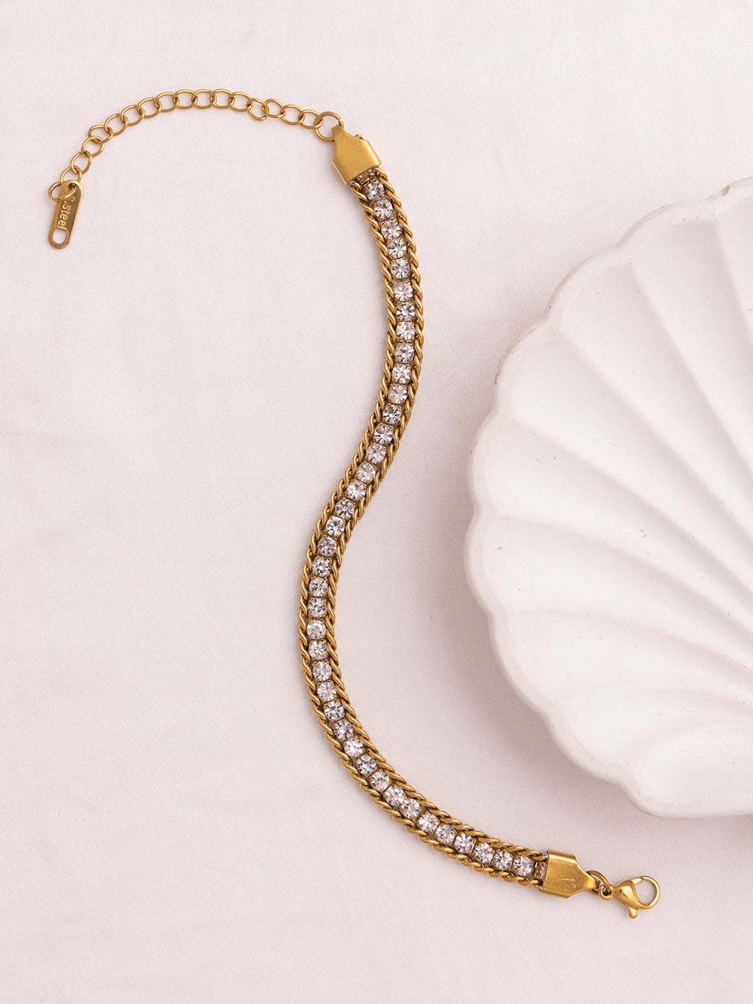 Diamond Gold Chain Bracelet