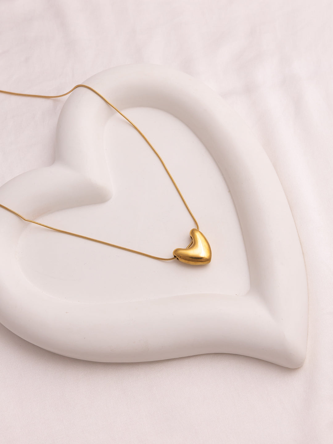 Stirling Heart Gold Necklace