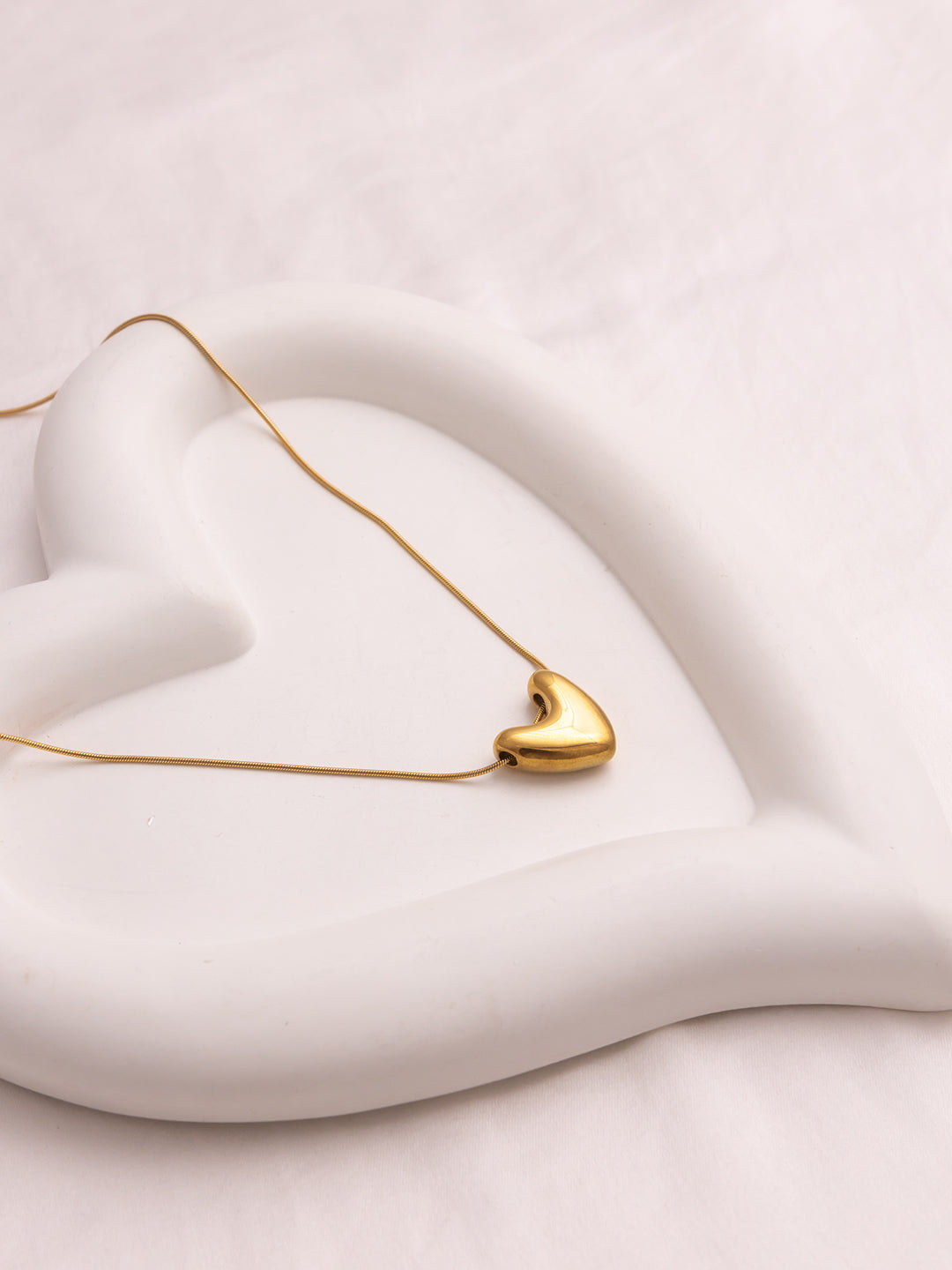 Stirling Heart Gold Necklace