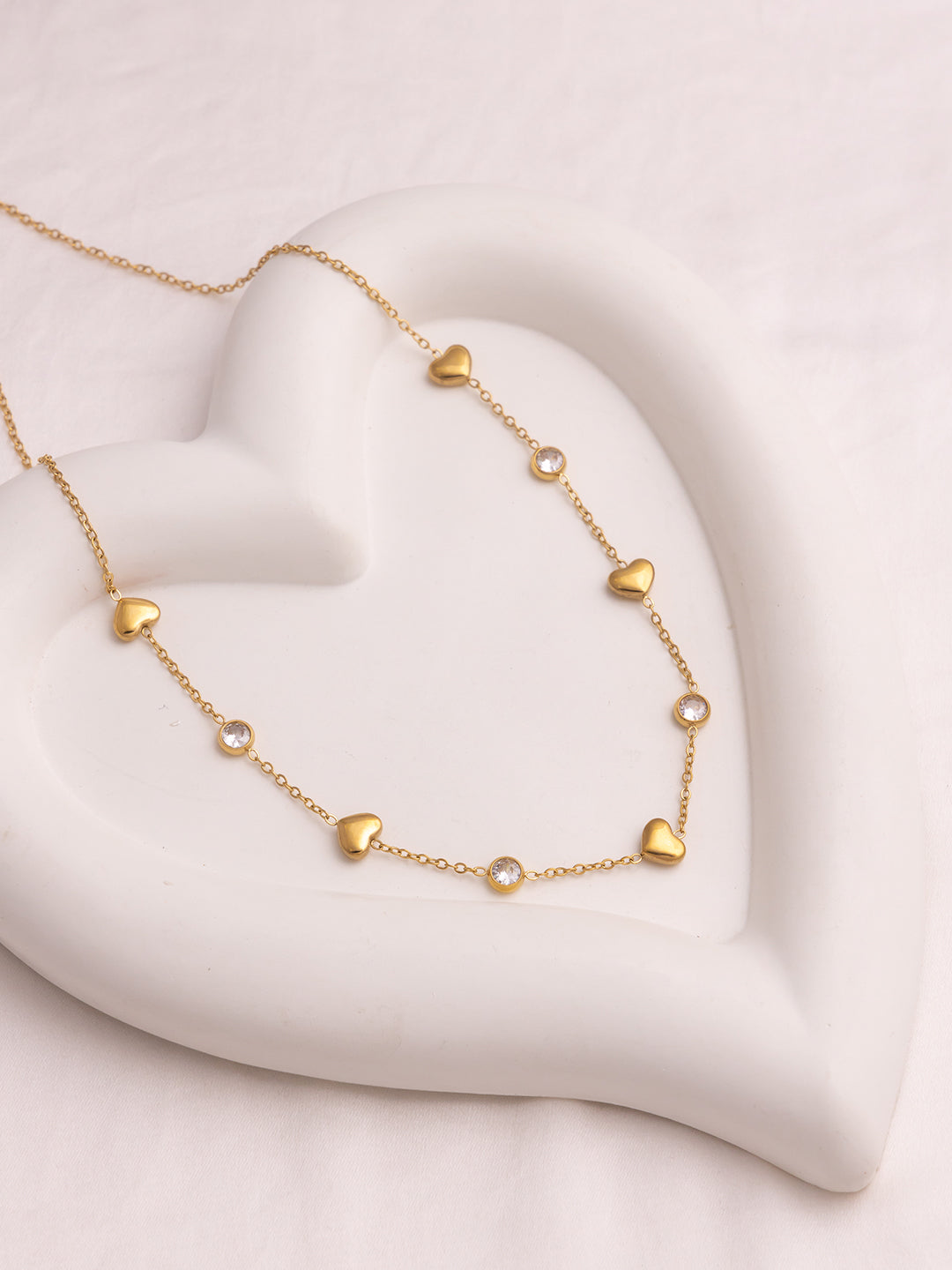 Diamond Heart Charm Necklace