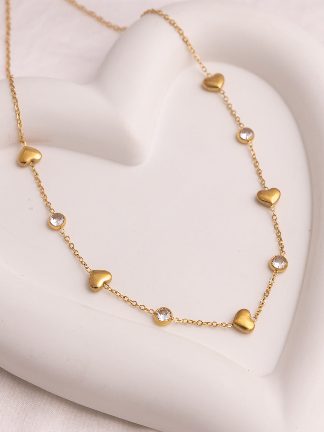Diamond Heart Charm Necklace