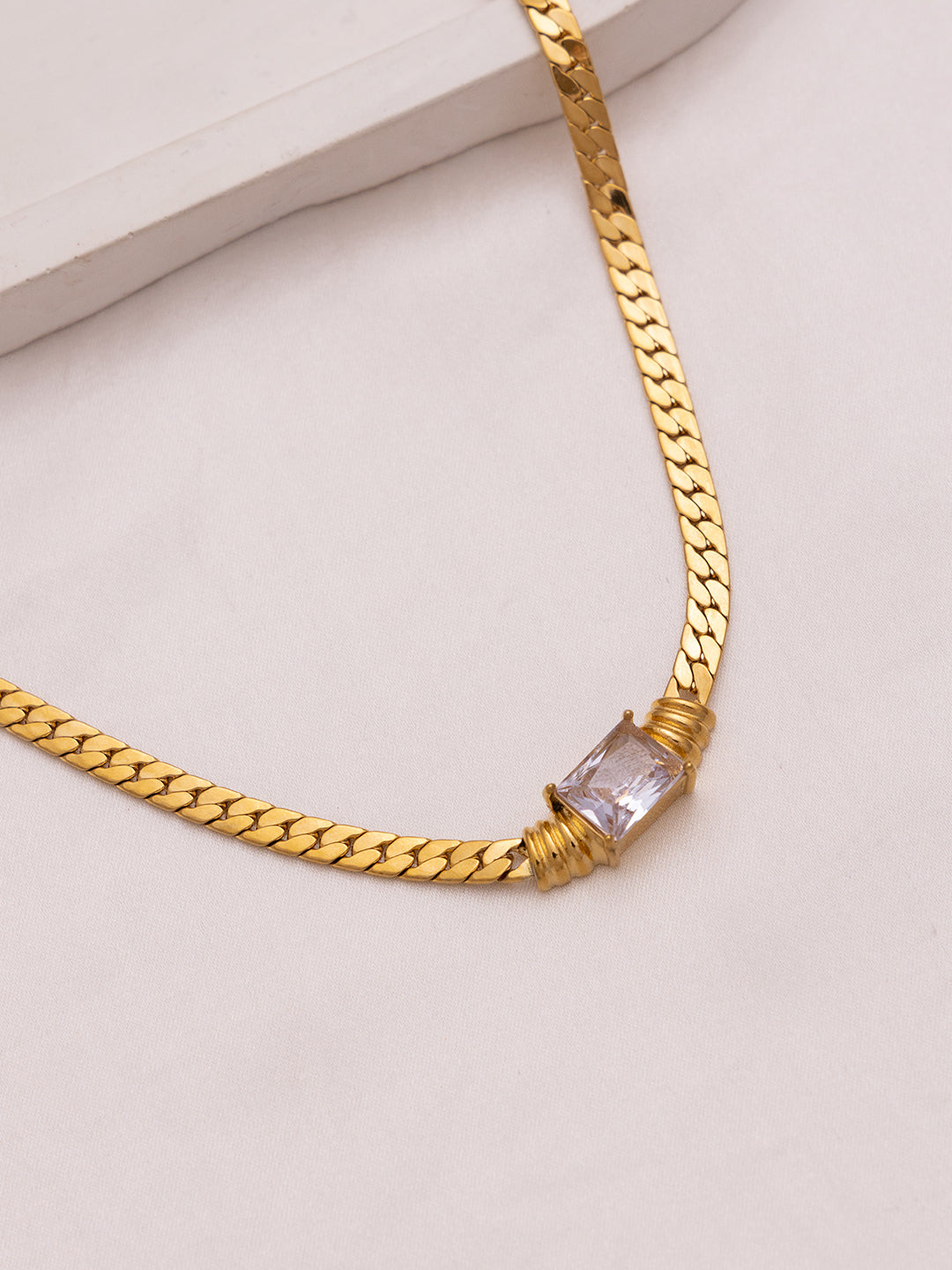 Chunky Cz Choker Chain
