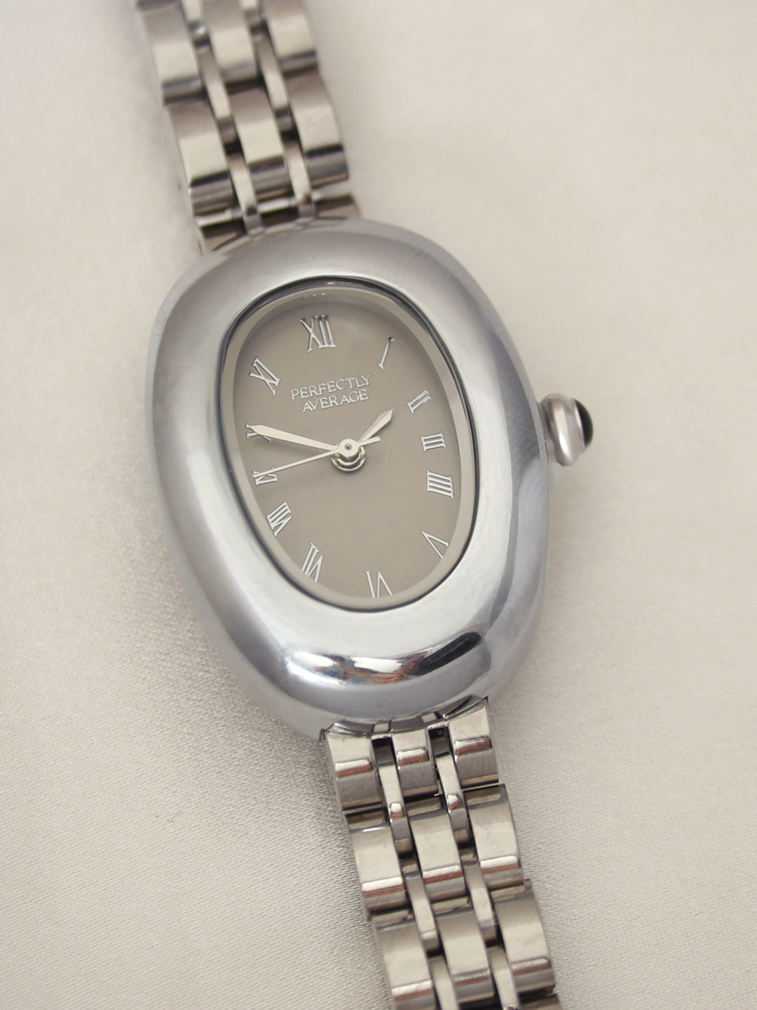 Soulmate Oval Silver-Toned Watch