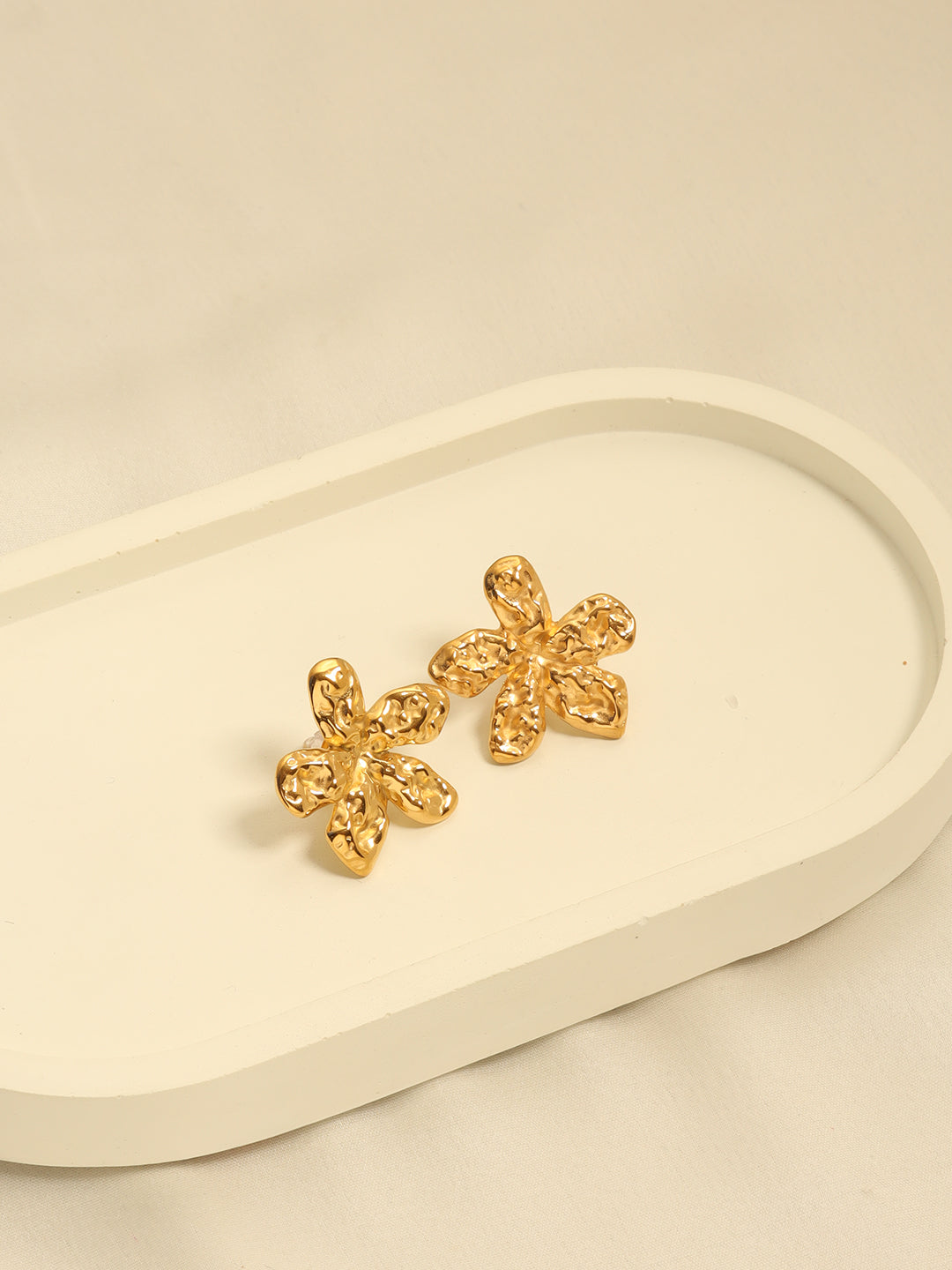 Textured Flower Studs