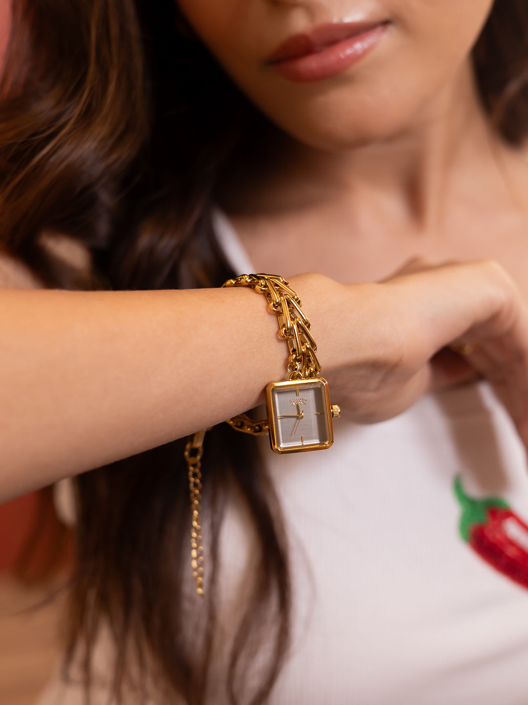 Locket Charm Gold Watch